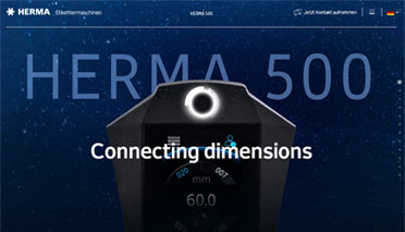 [Translate to 中文:] HERMA 500 website