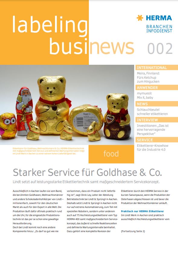 Goldene Schokoladenbären und -eulen in verschiedenen Größen, umgeben von Verpackungen, auf einem weißen Hintergrund.