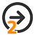 Ein schwarzes, kreisförmiges Symbol mit einem nach rechts zeigenden Pfeil und einem orangefarbenen Element im Inneren.
