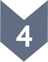 Graue Zahl "4" auf einem Pfeilsymbol, das nach unten zeigt.